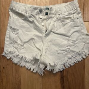Wild Fable White Frayed Jean Shorts